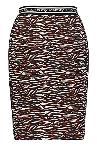 GINA LAURA Damen Sweatrock Identity, Zebramuster, Elastikbund schwarz 748432 10- im Sale
